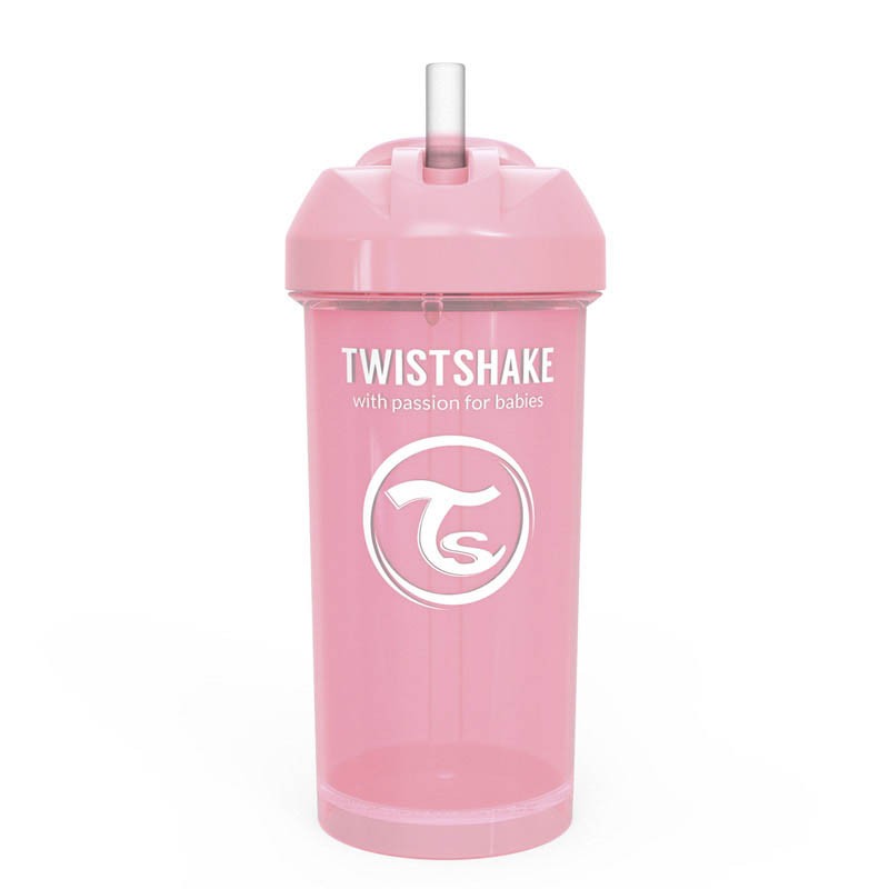 Чаша Със Сламка Twistshake - 360 Ml 12+ Месеца Розова