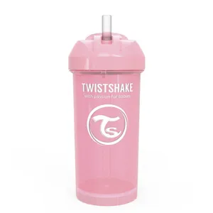 Чаша Със Сламка Twistshake - 360 Ml 12+ Месеца Розова