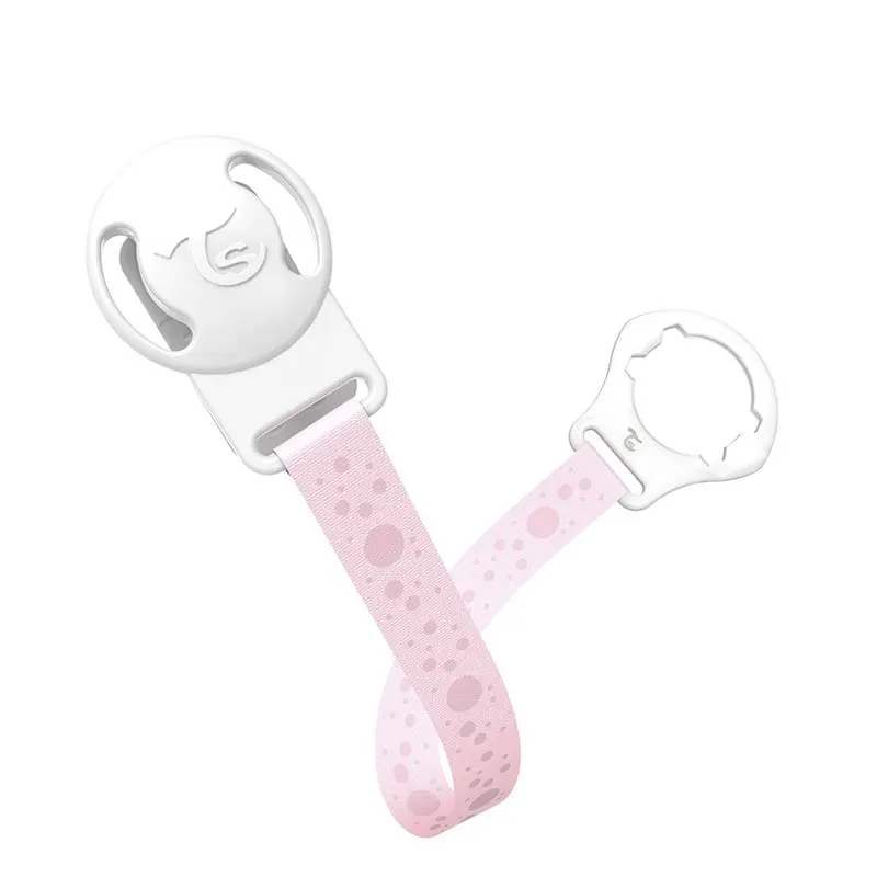 Holder with Clip for Pacifier Twistshake Pink