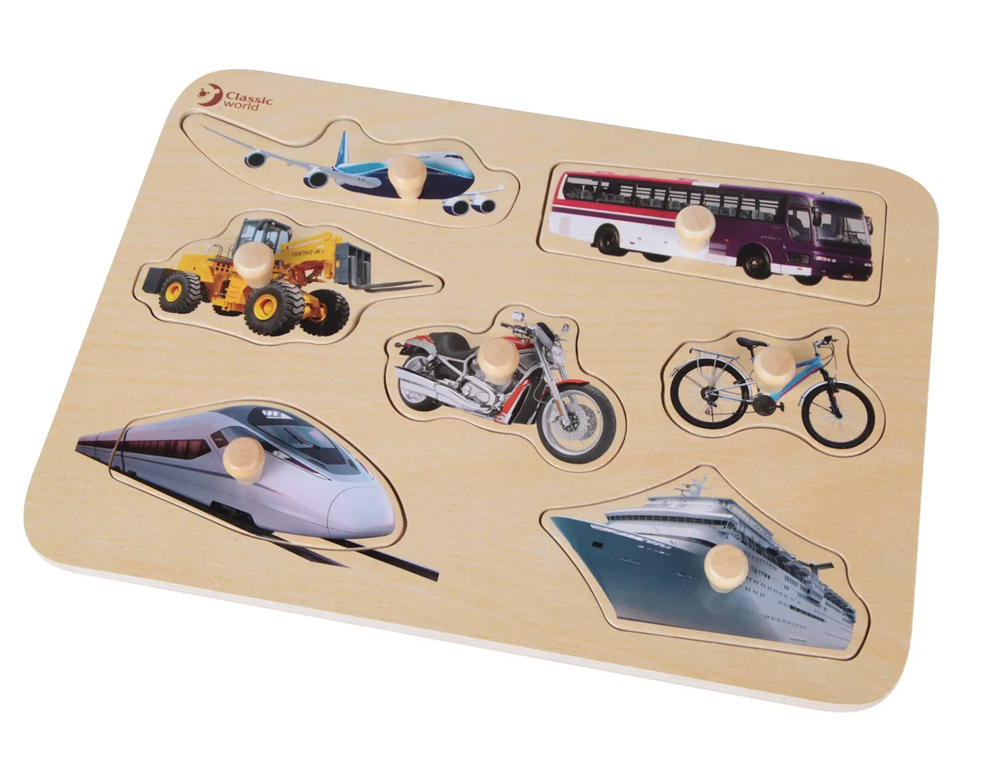Wooden Puzzle for Kids - Vehicles