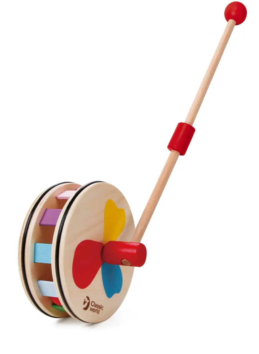 Wooden Toy Rainbow Push Toy