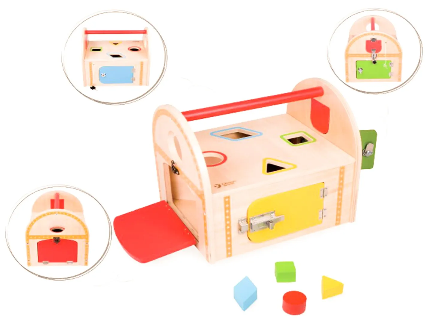 Wooden Box - Sorter with Different Locks