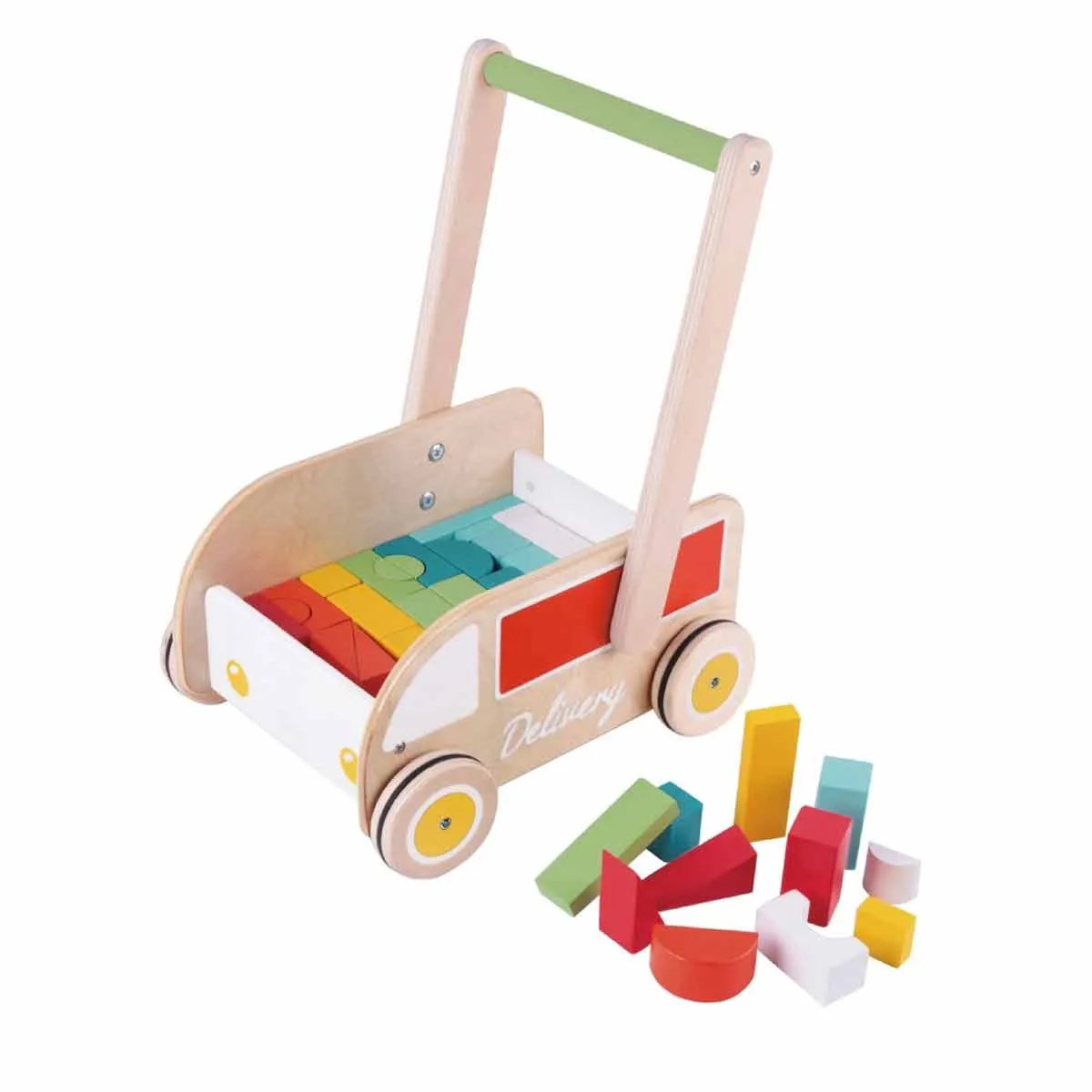 Wooden Baby Walker with Sorting Cubes