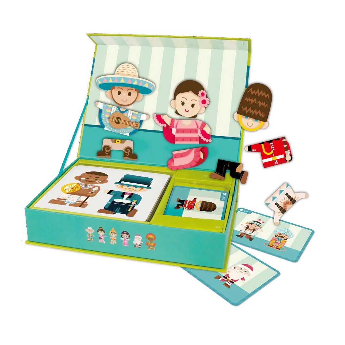 Children's Toy with Magnetic Figures - People Around the World