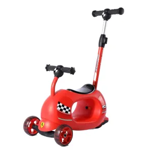 Kids Scooter with Parental Control Ferrari 4 in 1 - Red