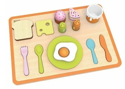 Children's Wooden Breakfast Set - Green