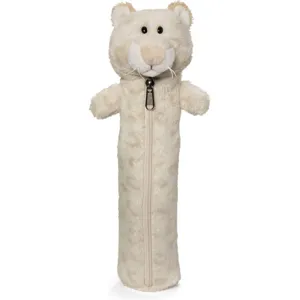 Plush Pencil Case - Snow Leopard - For Girl, 25 cm