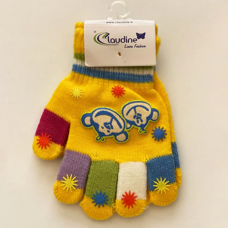 Children's Monkey Gloves, Yellow, 3-5 Years.