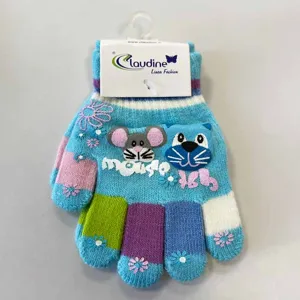 Детски Ръкавички Мишка, Сини, 3-5 Год.