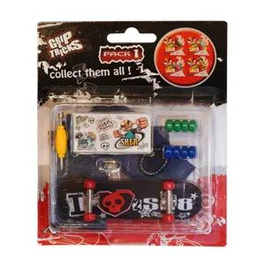 Играчка За Пръсти Skateboard, Черен, с Череп