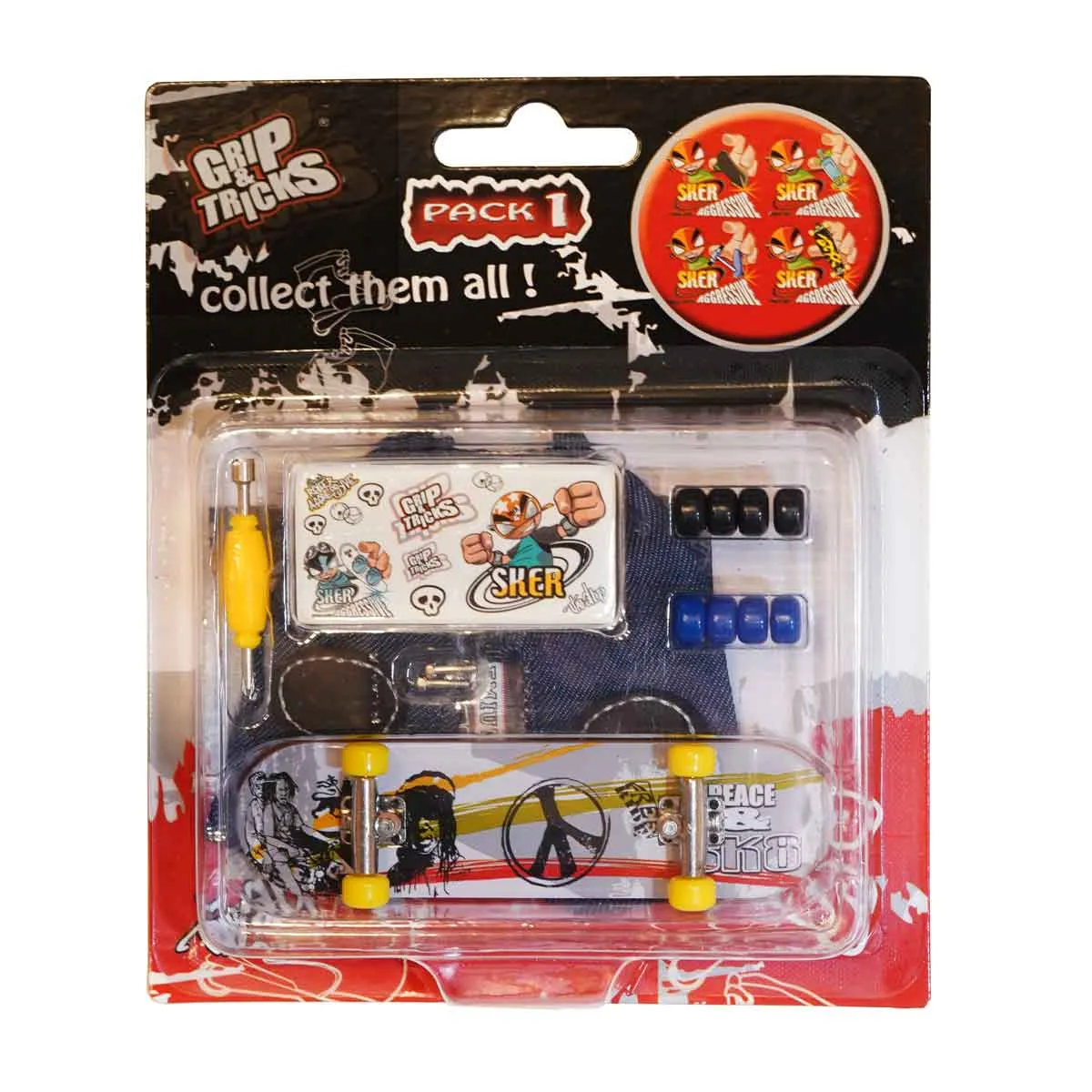 Играчка За Пръсти Skateboard, Сив