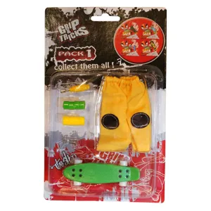 Комплект Играчка За Пръсти Penny Board, Зелен