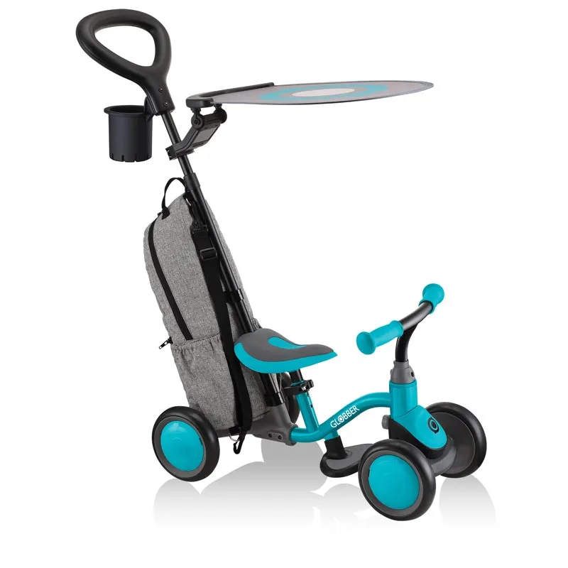 Globber Learning Bike 3 in 1 Deluxe Balance Bike - Blue-Green