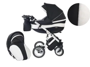 Количка Baby Merc 2 в 1 Модел Style Черна с Бяло