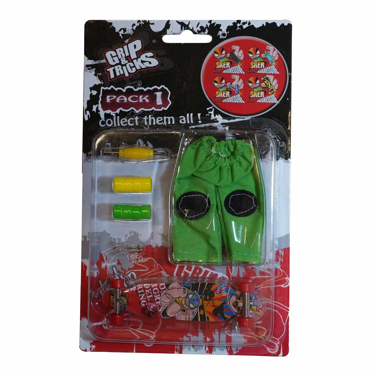 Finger Toy Set Long Board with Boxer