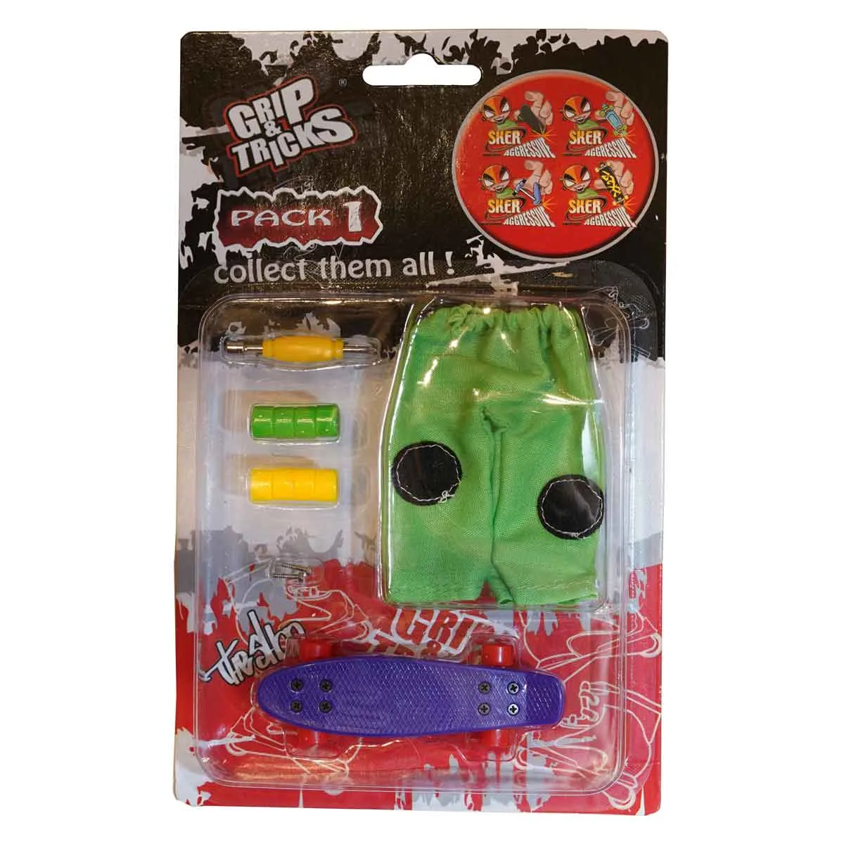 Finger Toy Set Penny Board, Purple
