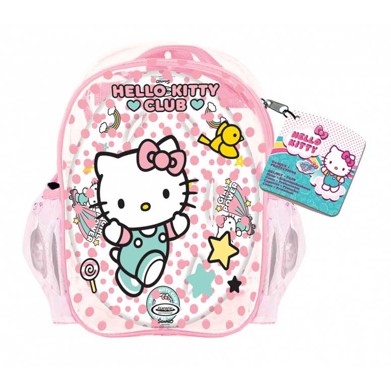 Комплект Каска, Наколенки и Налакътници Hello Kitty 2