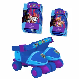 Set of Roller Skates, Knee Pads, and Elbow Pads Paw Patrol Movie, Size 24-29