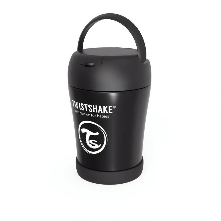 Контейнер За Храна От Неръждаема Стомана Twistshake 6+ Месеца Черен
