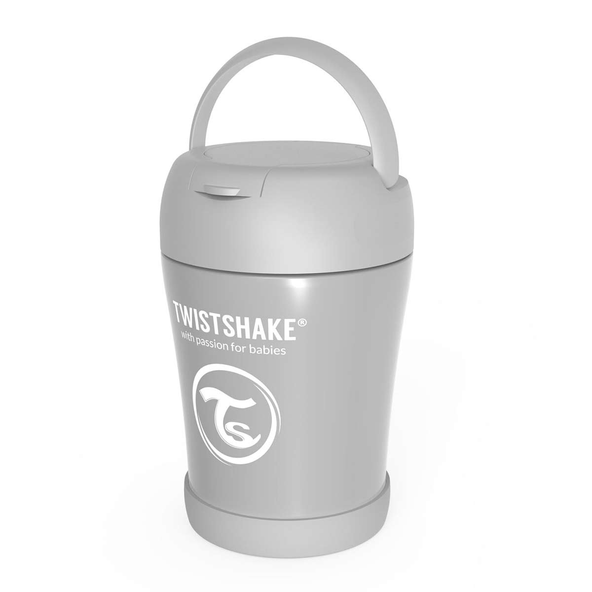 Контейнер За Храна От Неръждаема Стомана Twistshake 6+ Месеца Сив