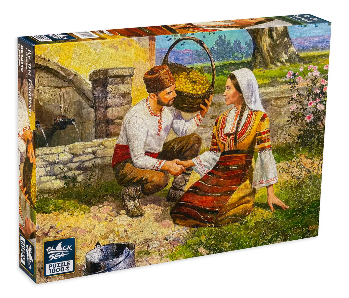 Black Sea Puzzle 1000 Pieces - Meeting at the Fountain, Vasil Goranov