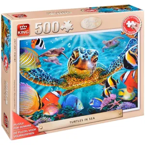 Пъзел King От 500 Xxl Части - Костенурки в Морето, Стив Съндрам