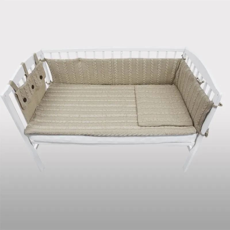 Woven Set for Baby Crib in Beige