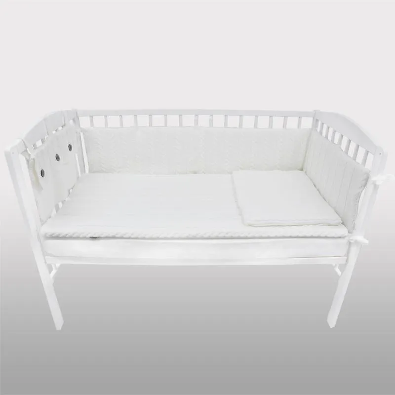 Woven Baby Crib Set White