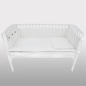 Woven Baby Crib Set White