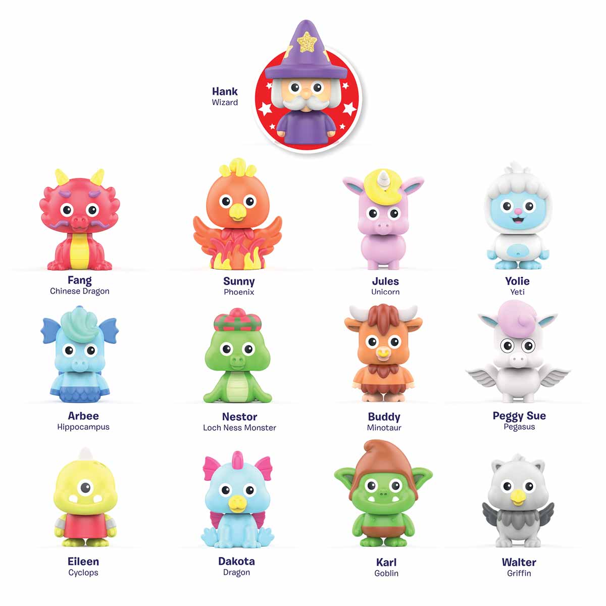 Пяна За Моделиране с Играчка - Fantasy Friends - Pop Дисплей 12 Броя