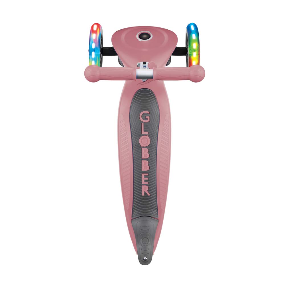 Сгъваема Тротинетка Със Светещи Гуми Globber Primo Foldable Lights, Пепел От Рози