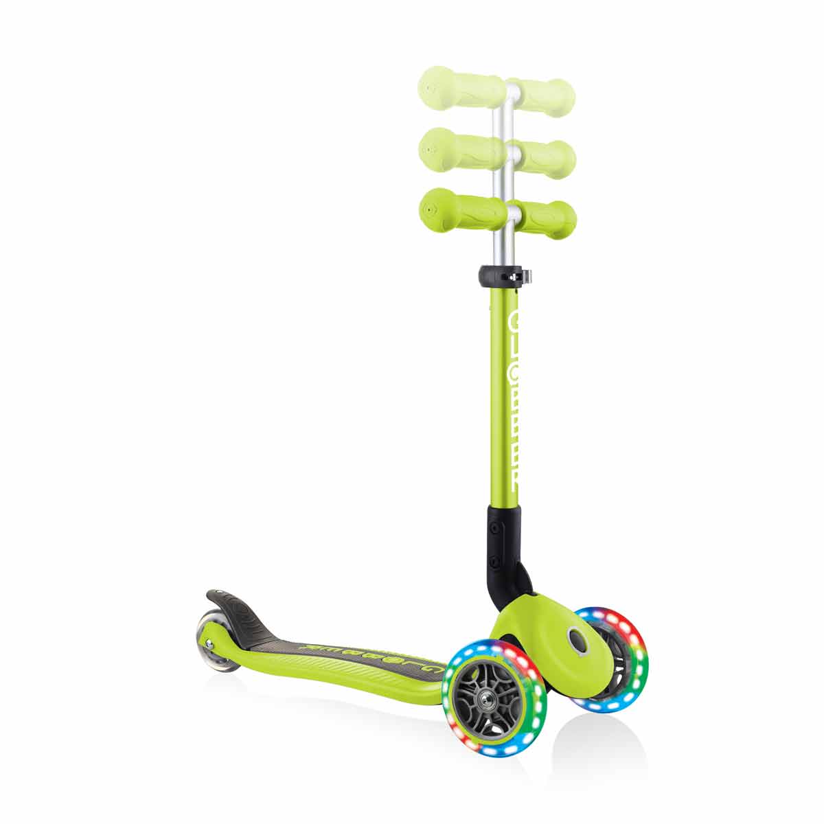 Сгъваема Тротинетка Със Светещи Колела, Globber Junior - 2+ Г., Зелена