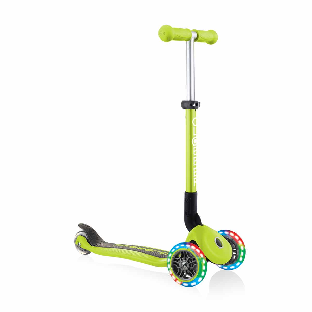 Сгъваема Тротинетка Със Светещи Колела, Globber Junior - 2+ Г., Зелена