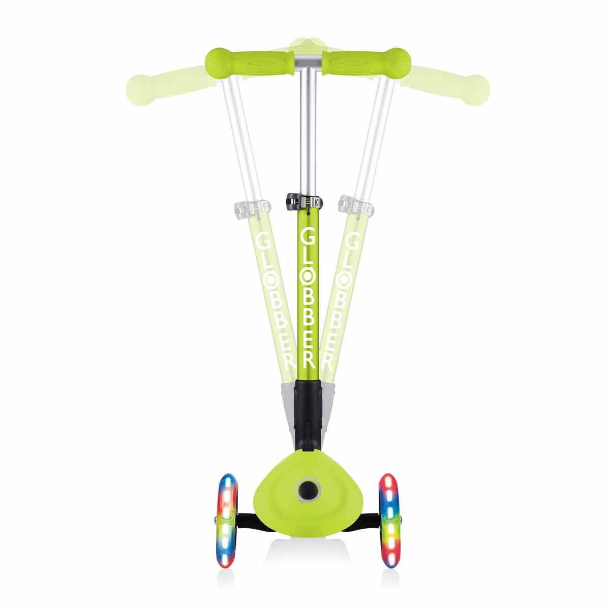 Сгъваема Тротинетка Със Светещи Колела, Globber Junior - 2+ Г., Зелена