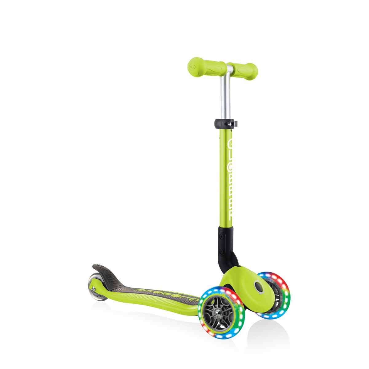 Сгъваема Тротинетка Със Светещи Колела, Globber Junior - 2+ Г., Зелена