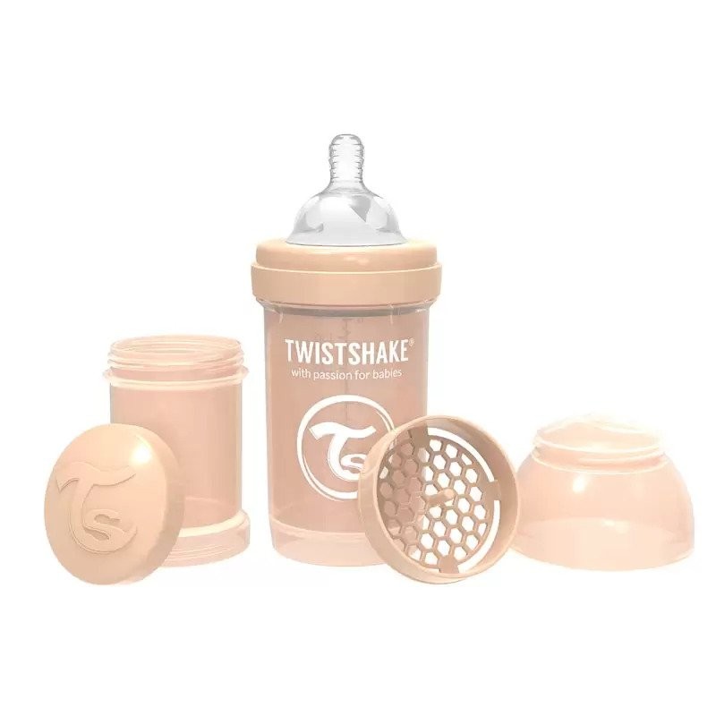 Шише Против Колики За Бебета Twistshake 180 Мл Бежово