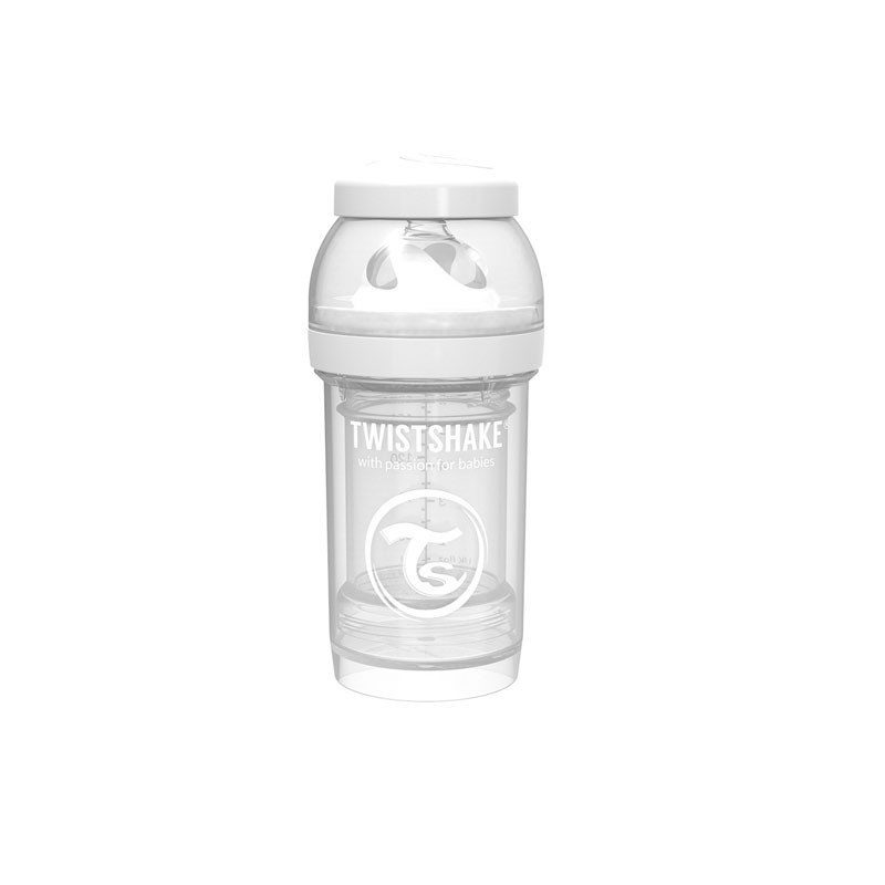 Шише Против Колики За Бебета Twistshake 180 Мл Бяло