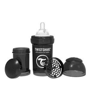 Шише Против Колики За Бебета Twistshake 180 Мл Черно