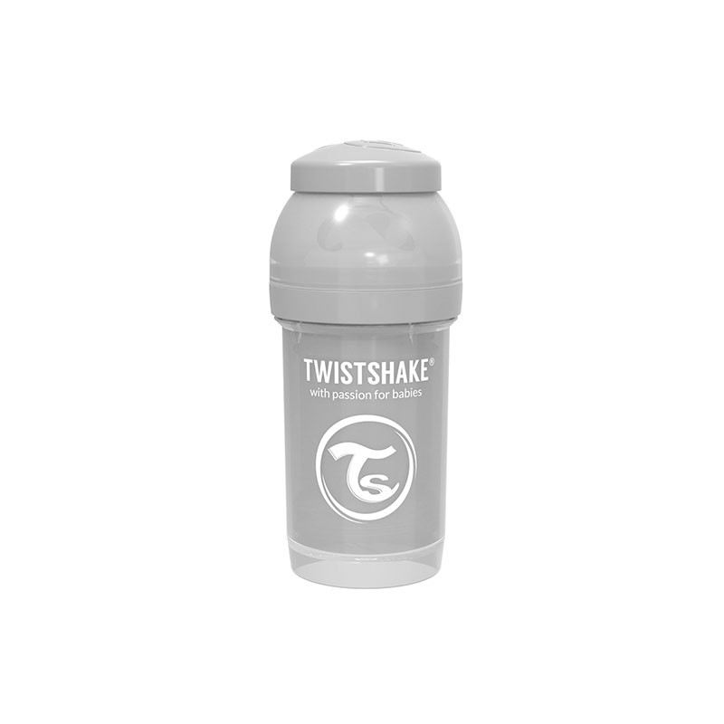 Шише Против Колики За Бебета Twistshake 180 Мл Сиво