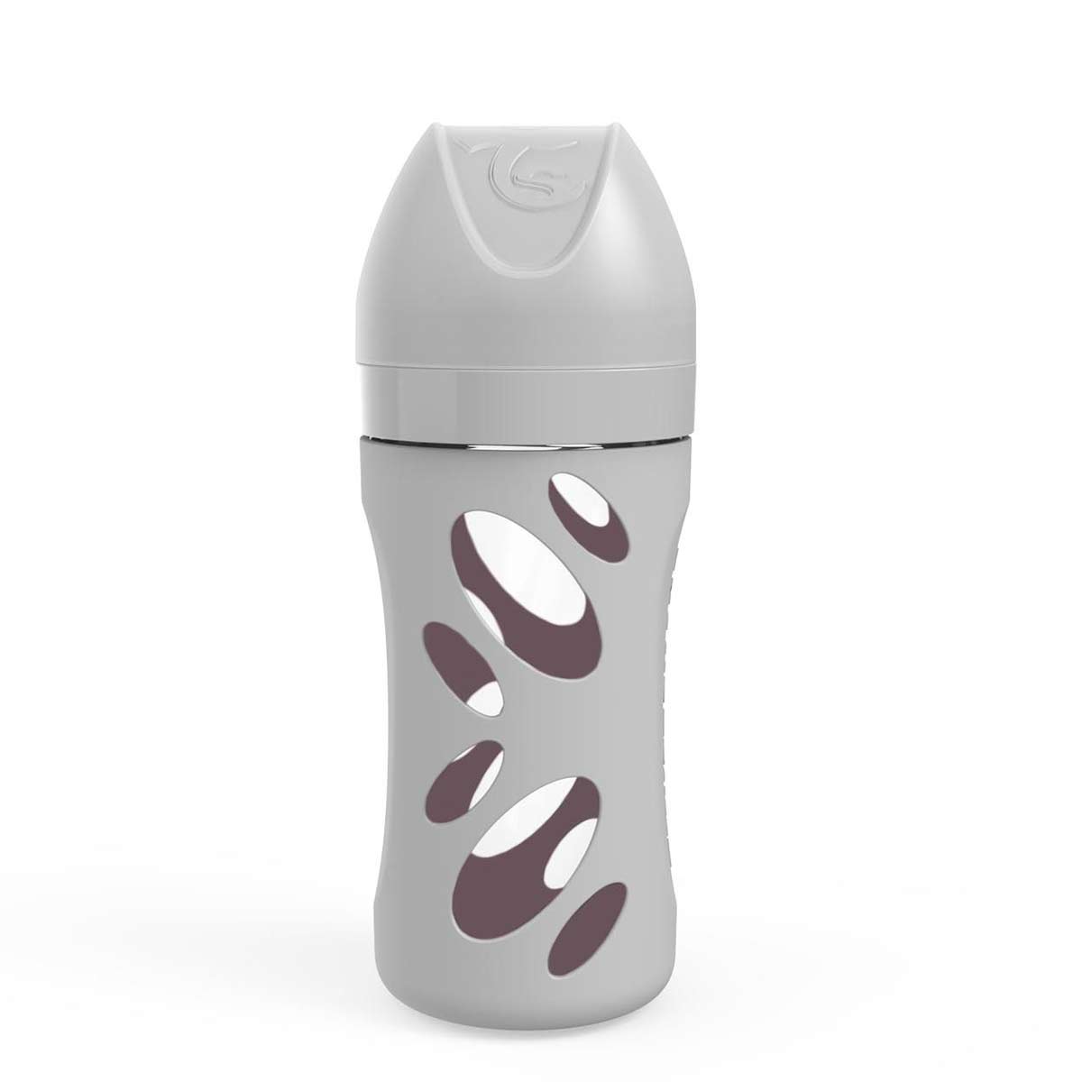 Стъклено Шише За Бебета Против Колики Twistshake 260 Мл. Сиво