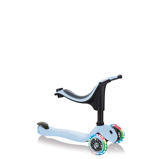 Тротинетка Globber, Go Up Sporty Lights, 4 в 1 - Пастелно Синя