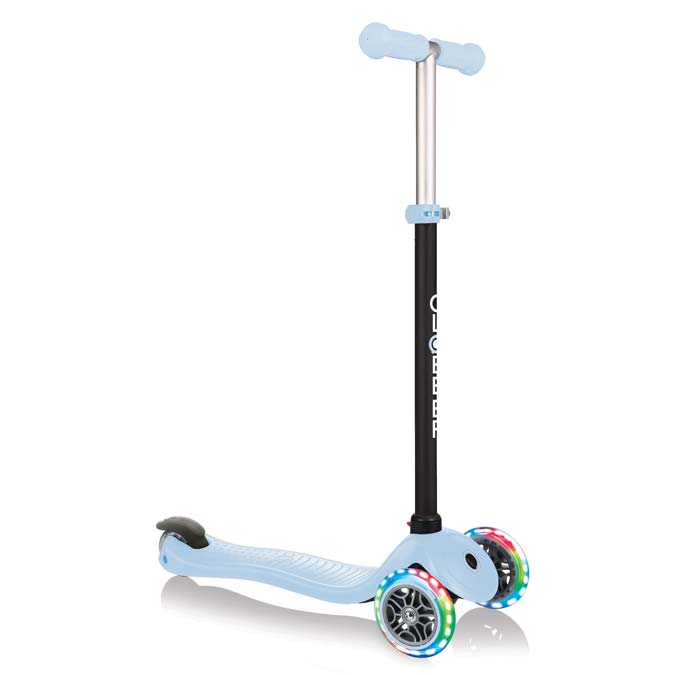 Тротинетка Globber, Go Up Sporty Lights, 4 в 1 - Пастелно Синя