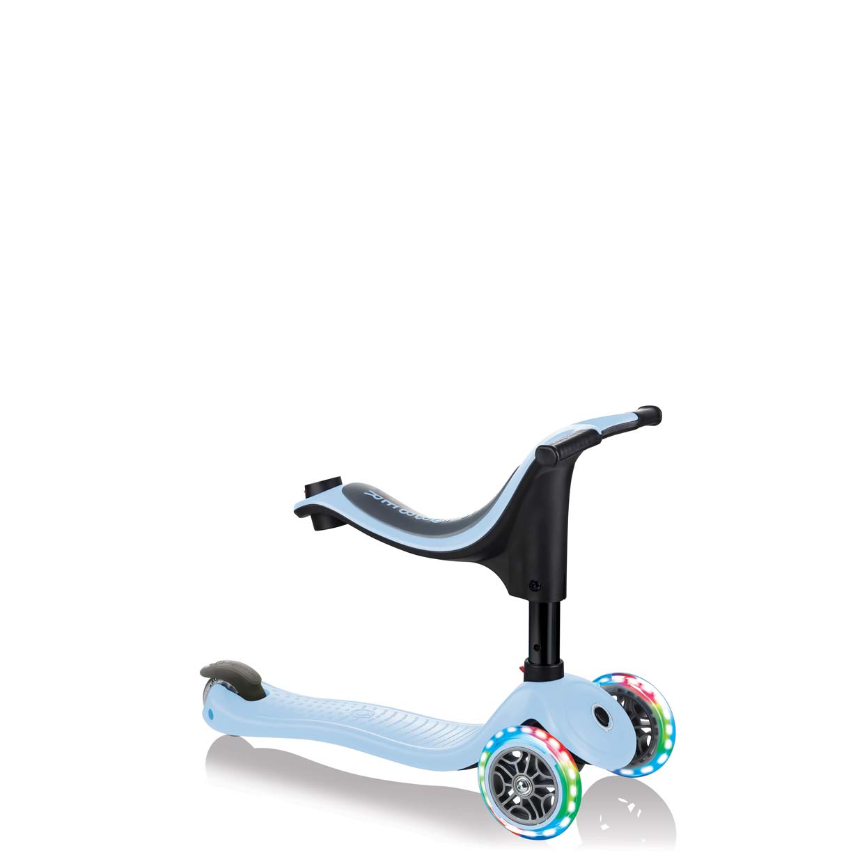Тротинетка Globber, Go Up Sporty Lights, 4 в 1 - Пастелно Синя