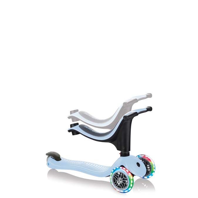 Тротинетка Globber, Go Up Sporty Lights, 4 в 1 - Пастелно Синя