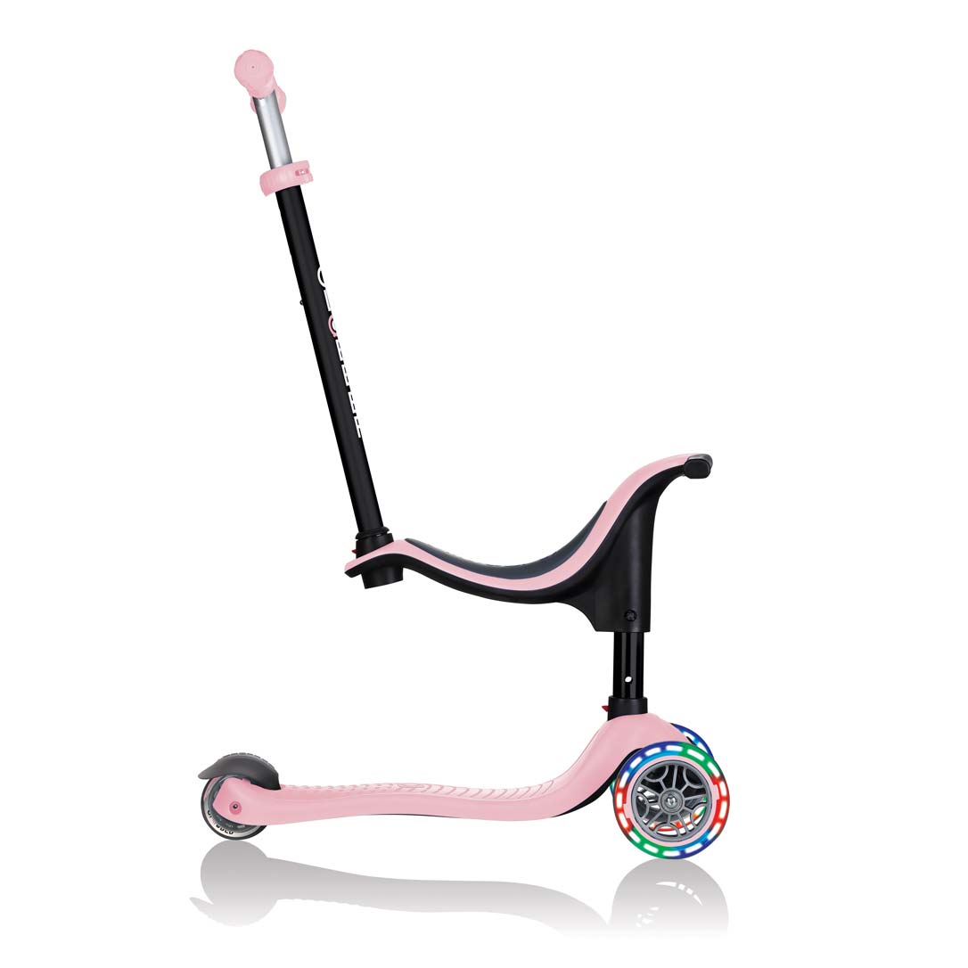 Тротинетка Globber 4 в 1 Със Стабилизатор, Go Up Sporty Lights - Пепел От Рози