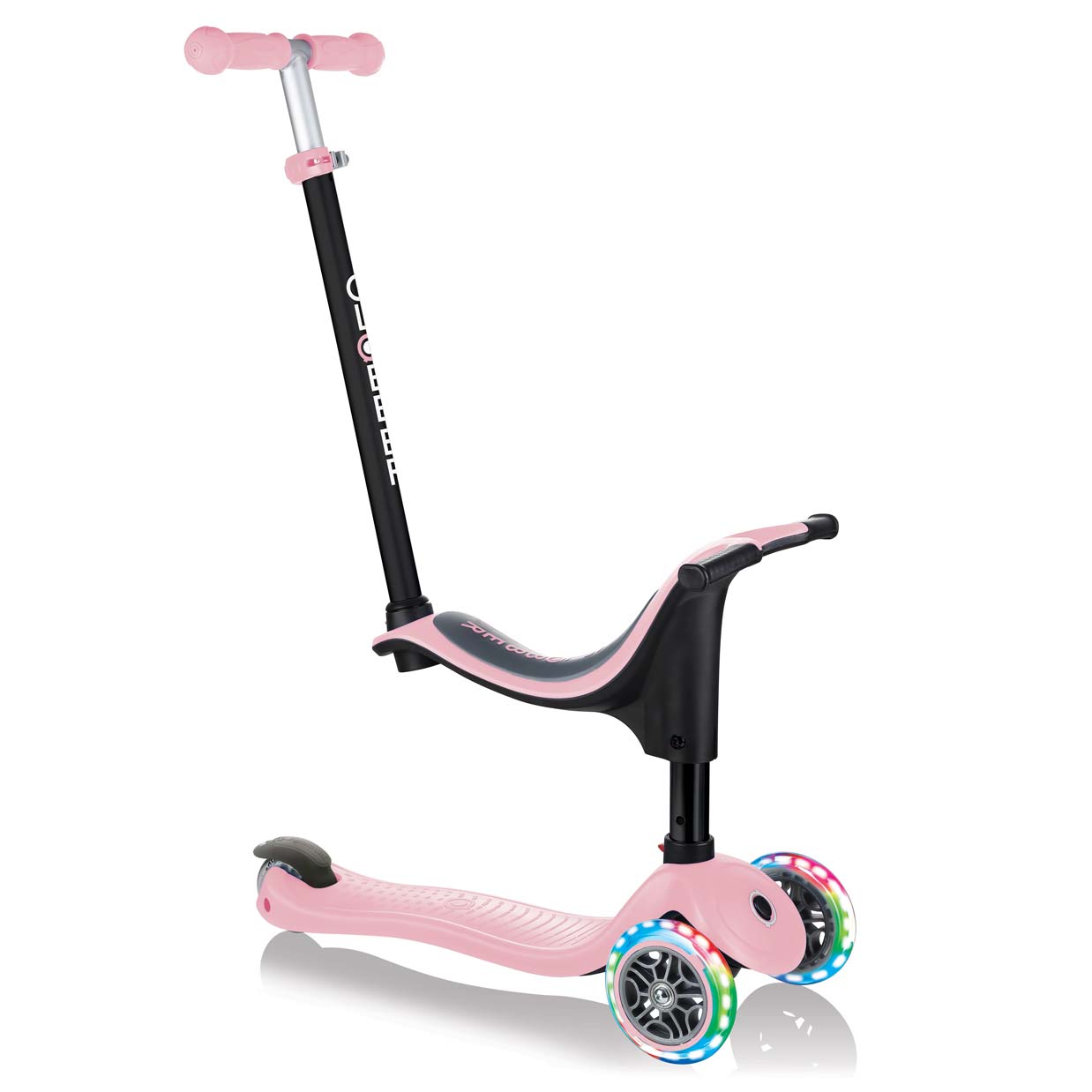 Тротинетка Globber 4 в 1 Със Стабилизатор, Go Up Sporty Lights - Пепел От Рози