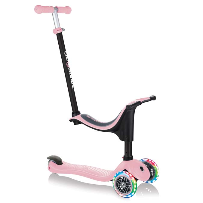 Тротинетка Globber 4 в 1 Със Стабилизатор, Go Up Sporty Lights - Пепел От Рози