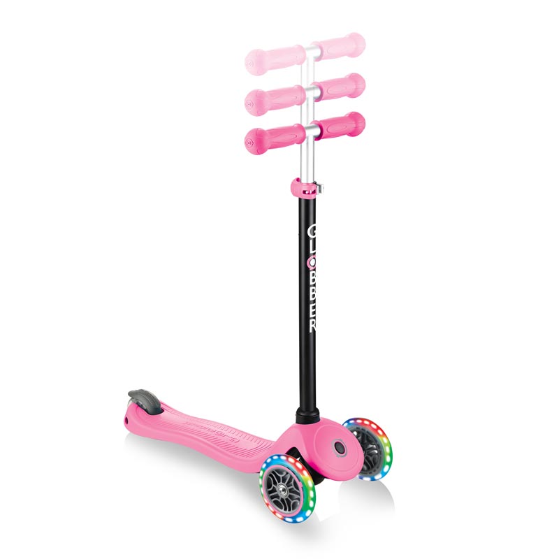 Тротинетка Globber 4 в 1 Със Стабилизатор, Go Up Sporty Plus Lights – Наситено Розова