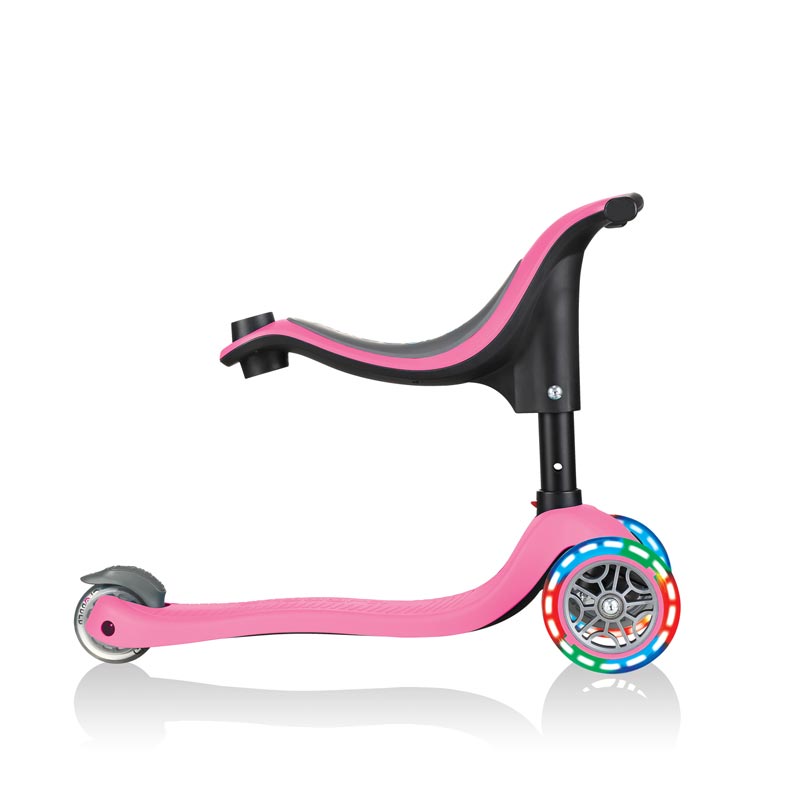 Тротинетка Globber 4 в 1 Със Стабилизатор, Go Up Sporty Plus Lights – Наситено Розова
