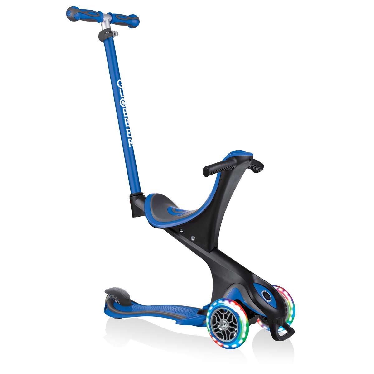 Lights Тротинетка с Родителски Контрол 5 в 1 Globber Go Up Comfort Lights - Синя